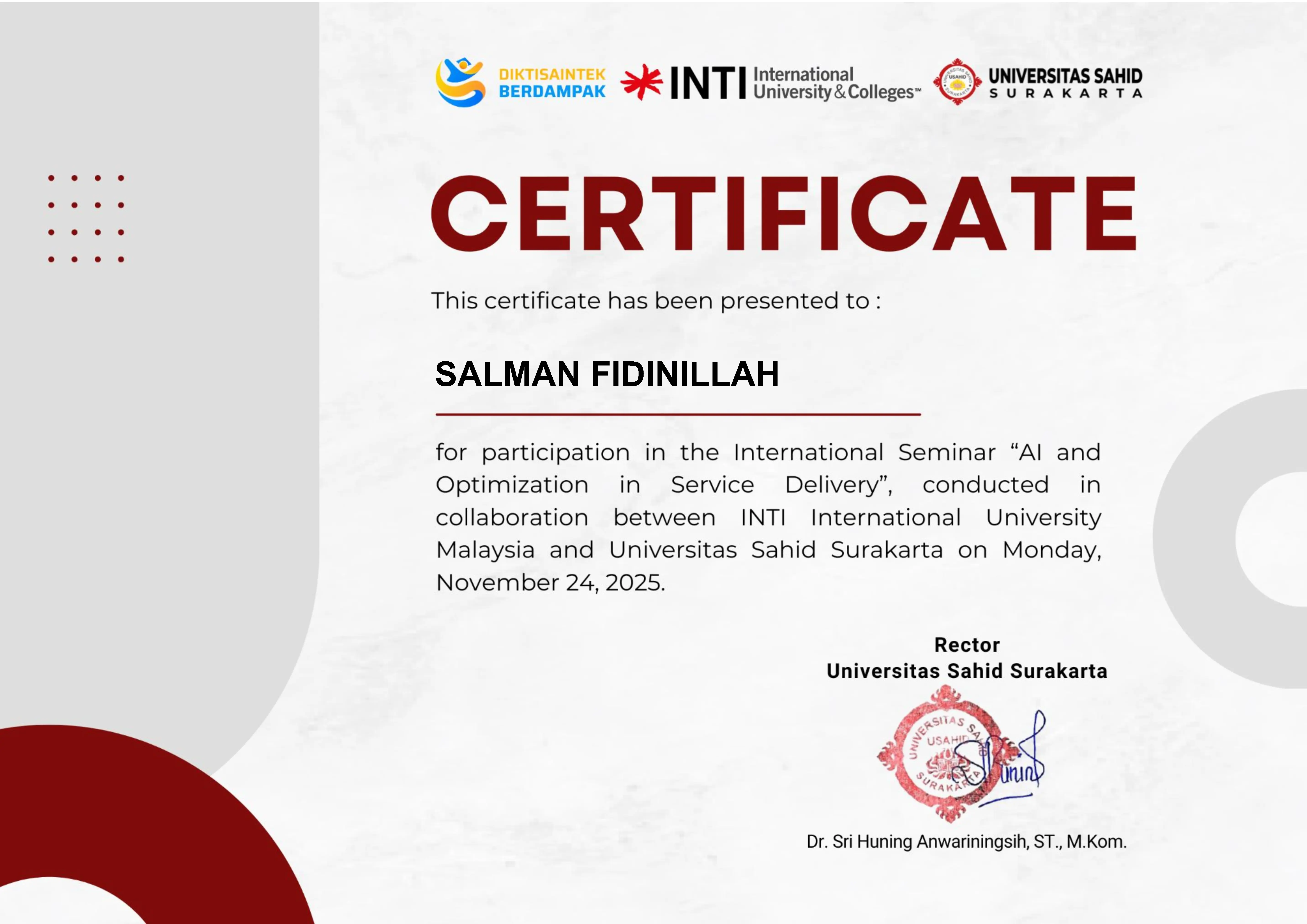 International Seminar AI & Service Delivery